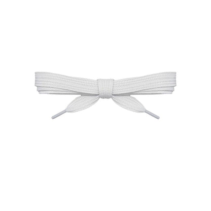 White flat replacement shoe laces for Adidas Campus shoes by Kicks Shoelaces