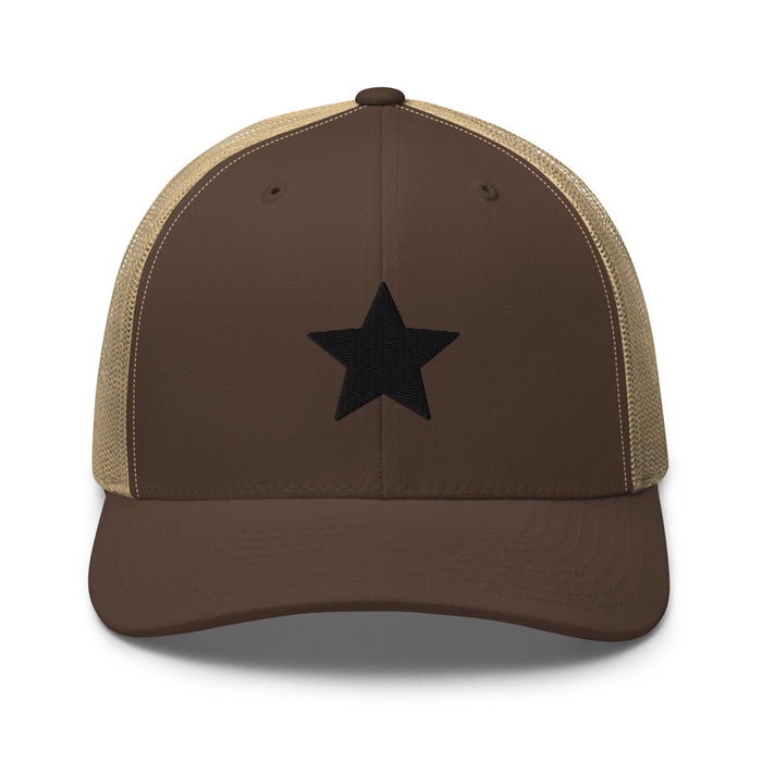 Brown/ Khaki / One Size Fits Most / Embroidered Trucker Cap
