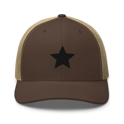 Brown/ Khaki / One Size Fits Most / Embroidered Trucker Cap