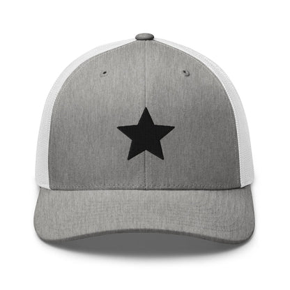 Heather Grey/White / One Size Fits Most / Embroidered Trucker Cap