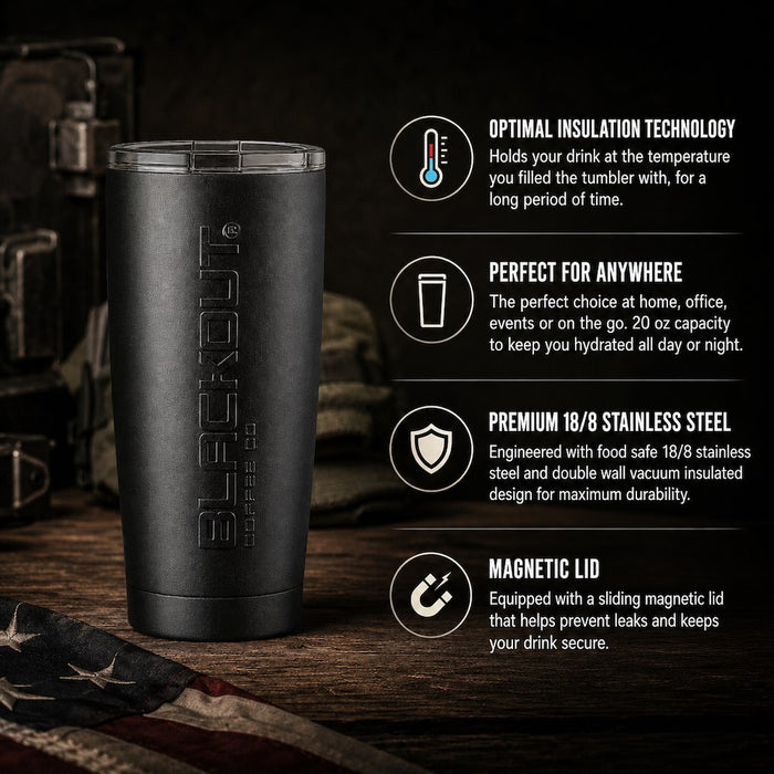 Blackout Stealth Tumbler 20 oz