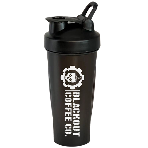 BOCC Shaker Bottle 20 oz with blackout coffee co logo