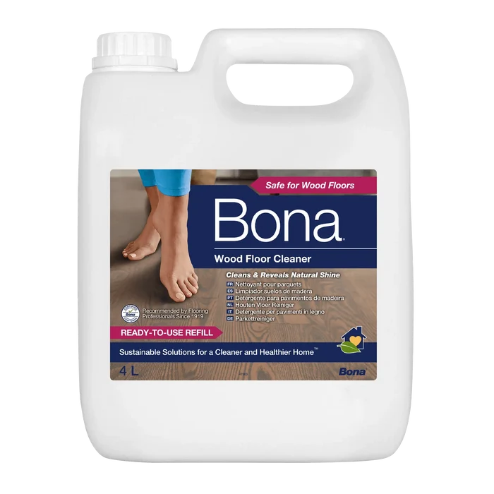 Bona Wood Floor Cleaner 4L - Designed for Lacquered/Varnished Floors