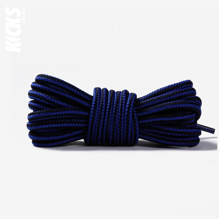 Blue and Black / 120 CM / 47 IN / Boot Shoe Laces | 4 mm