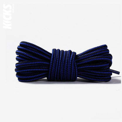 Blue and Black / 120 CM / 47 IN / Boot Shoe Laces | 4 mm