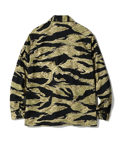BR15587 GOLD TIGER PATTERN JACKET - BLACK