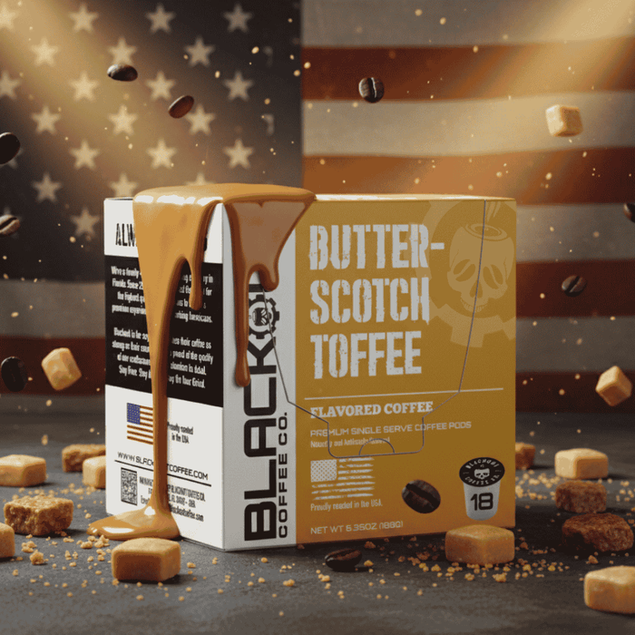 BUTTERSCOTCH TOFFEE FLAVORED COFFEE PODS 18CT