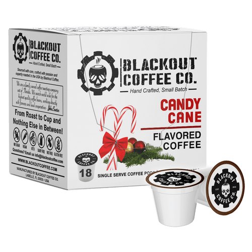 CANDY CANE FLAVORED COFFEE PODS 18CT Blackout Coffee