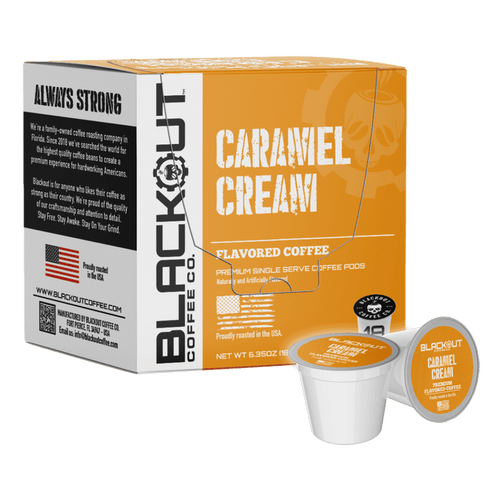 CARAMEL CREAM FLAVORED COFFEE PODS 18CT