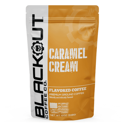 Caramel Cream Flavored Coffee Bag 12oz Blackout Coffee