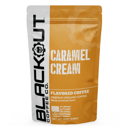 Caramel Cream Flavored Coffee Bag 12oz Blackout Coffee