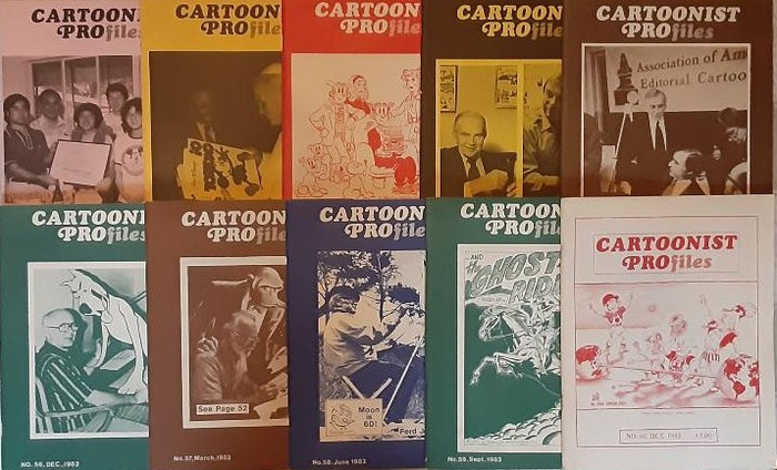CARTOONIST PROFILES #43 #45 #47 #53 #55-60 Set of 10