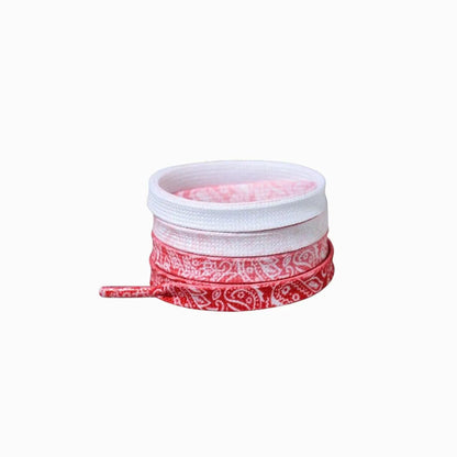Light Gray Cashew Flower Shoelace Patterns