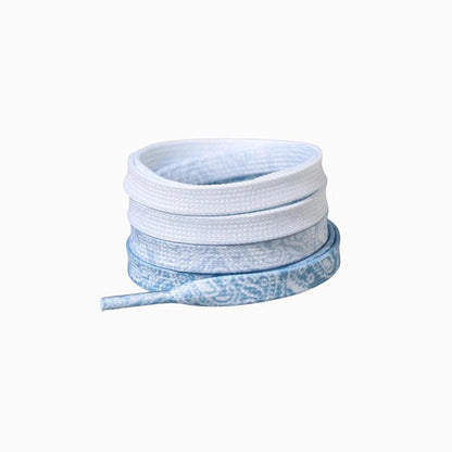 Light Gray Cashew Flower Shoelace Patterns