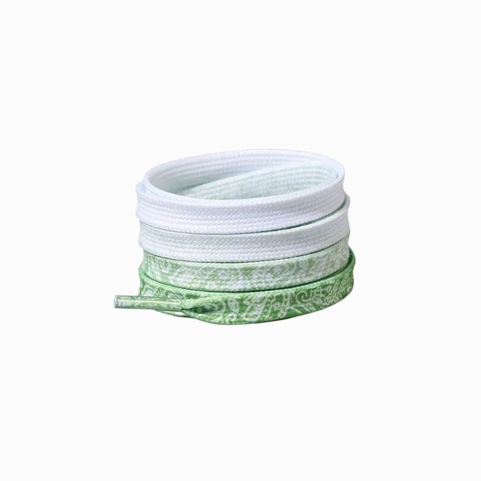 Light Gray Cashew Flower Shoelace Patterns