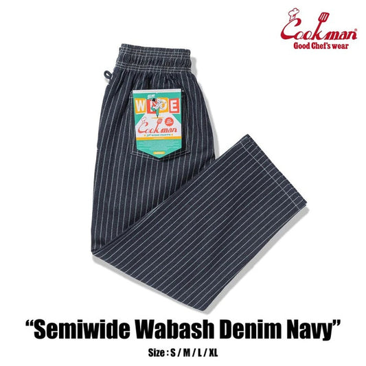 CHEF PANTS SEMIWIDE WABASH DENIM  - NAVY