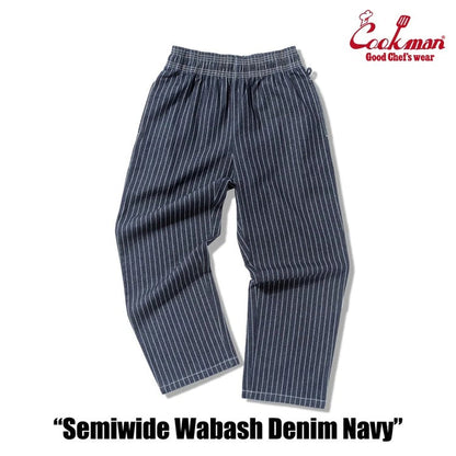 CHEF PANTS SEMIWIDE WABASH DENIM  - NAVY