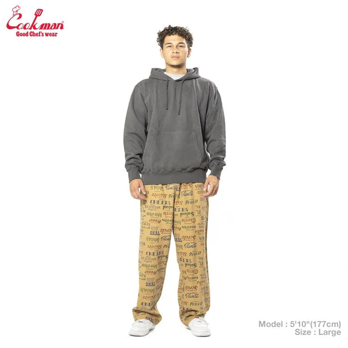 CHEF PANTS SEMIWIDE WASHED DUCK CANVAS CHEERS - BEIGE