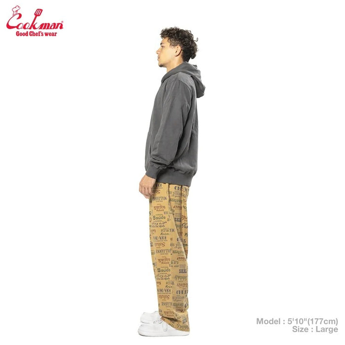 CHEF PANTS SEMIWIDE WASHED DUCK CANVAS CHEERS - BEIGE