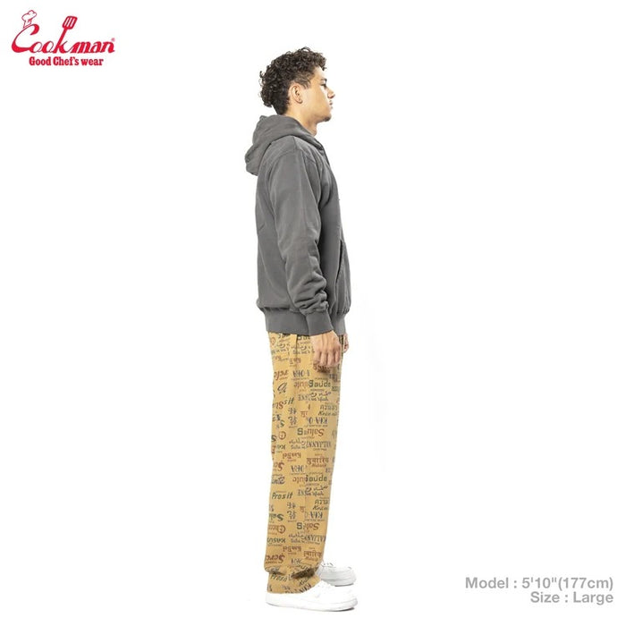 CHEF PANTS SEMIWIDE WASHED DUCK CANVAS CHEERS - BEIGE