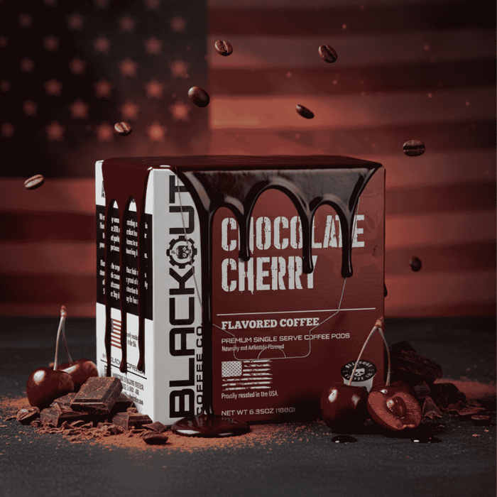 Chocolate Cherry Flavored Coffee by blackout coffee