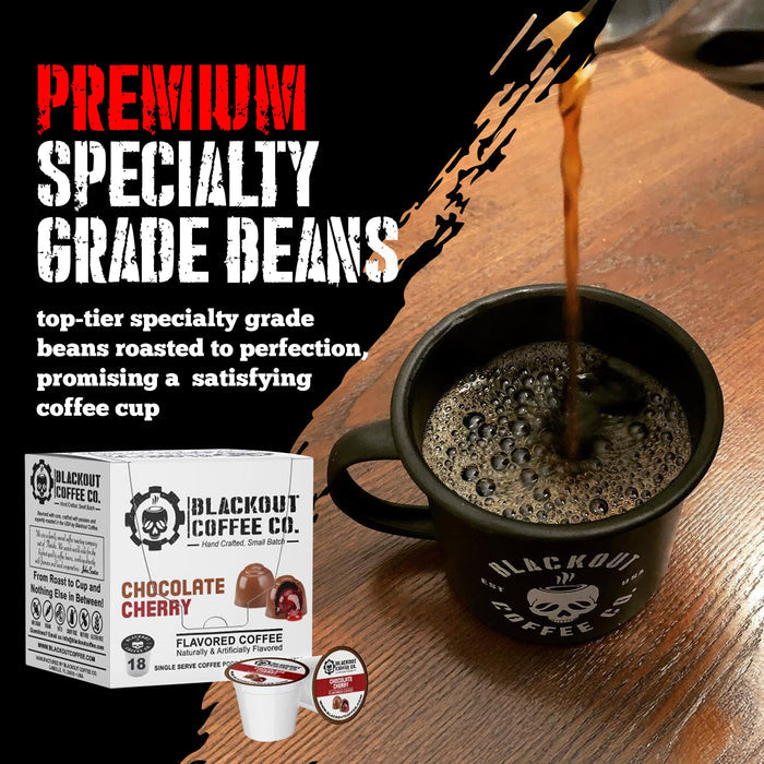 CHOCOLATE CHERRY FLAVORED COFFEE PODS 18CT