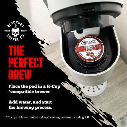 CHOCOLATE CHERRY FLAVORED COFFEE PODS 18CT