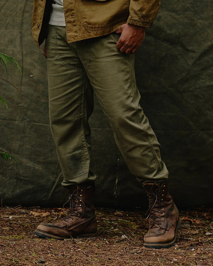 CLARKSTON DOUBLE FRONT PANTS - SURPLUS GREEN