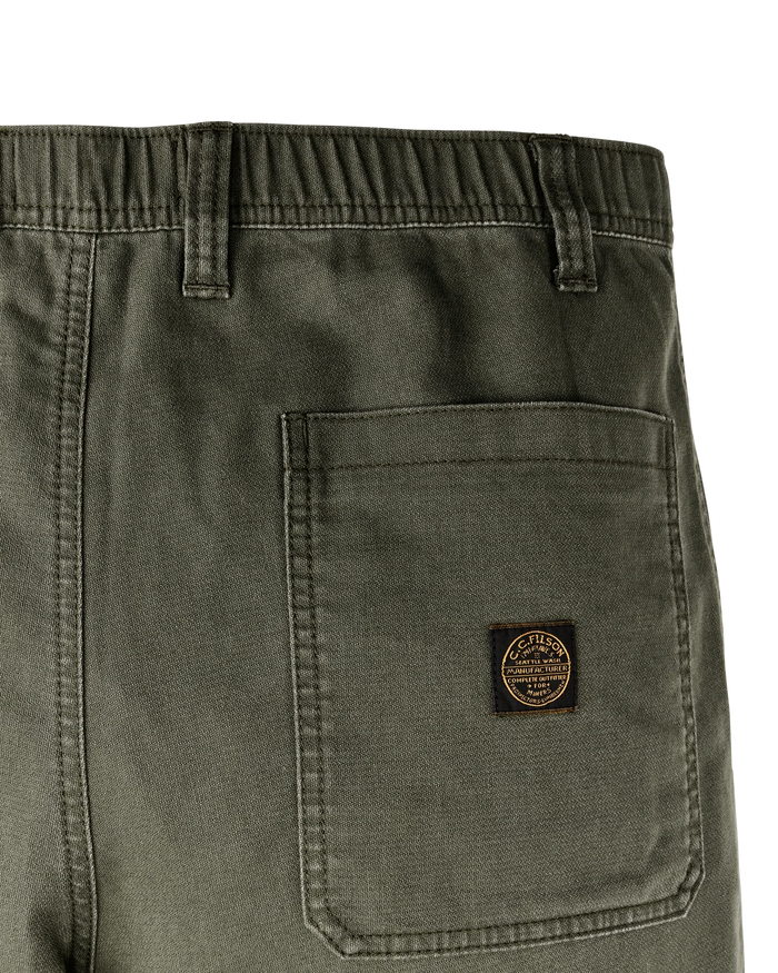 CLARKSTON DOUBLE FRONT PANTS - SURPLUS GREEN
