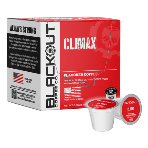 CLIMAX FLAVORED COFFEE PODS 18CT