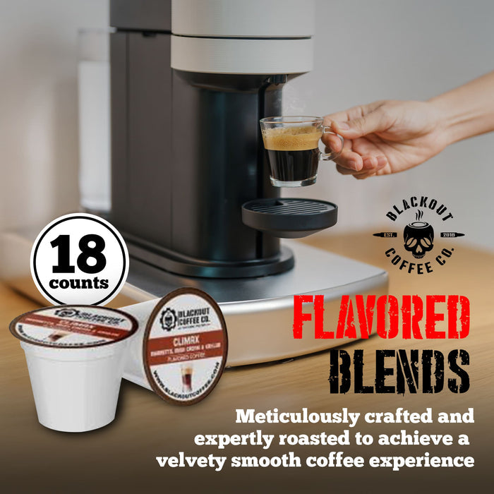CLIMAX FLAVORED COFFEE PODS 18CT blends