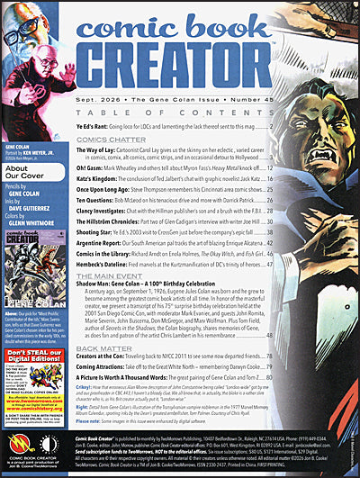 COMIC BOOK CREATOR #45
