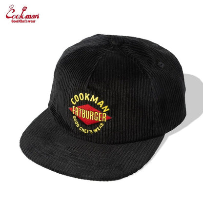 CORDUROY CAP FAT - BLACK