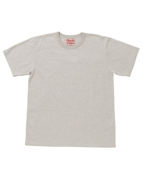 CREWNECK T-SHIRT - ELS RECYCLED COTTON SLUB  - HEATHER GREY