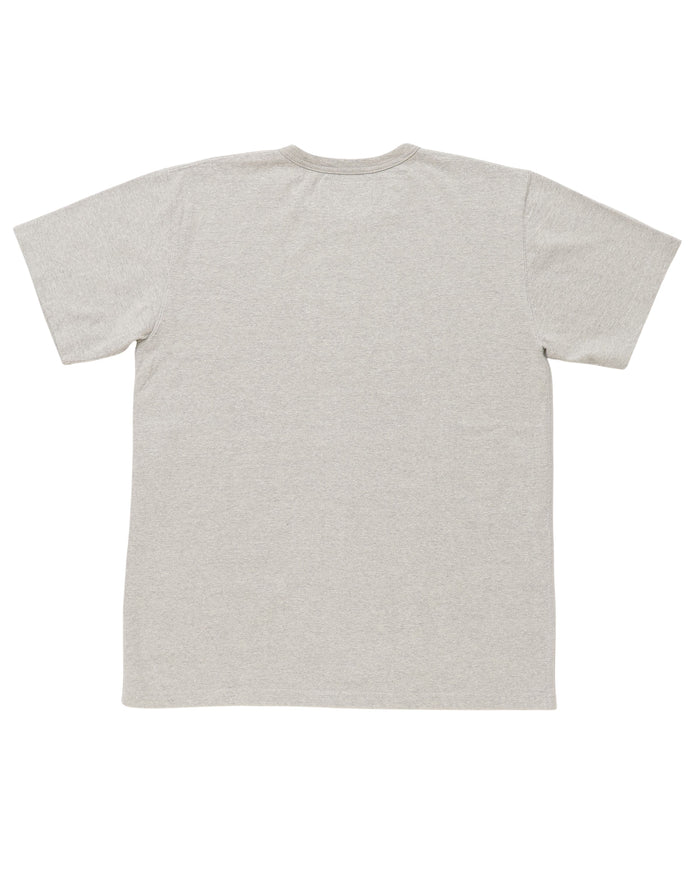 CREWNECK T-SHIRT - ELS RECYCLED COTTON SLUB  - HEATHER GREY