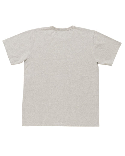 CREWNECK T-SHIRT - ELS RECYCLED COTTON SLUB  - HEATHER GREY