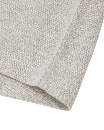 CREWNECK T-SHIRT - ELS RECYCLED COTTON SLUB  - HEATHER GREY