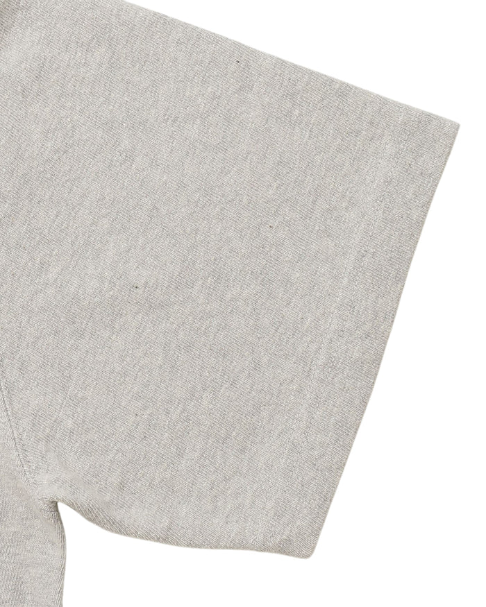 CREWNECK T-SHIRT - ELS RECYCLED COTTON SLUB  - HEATHER GREY