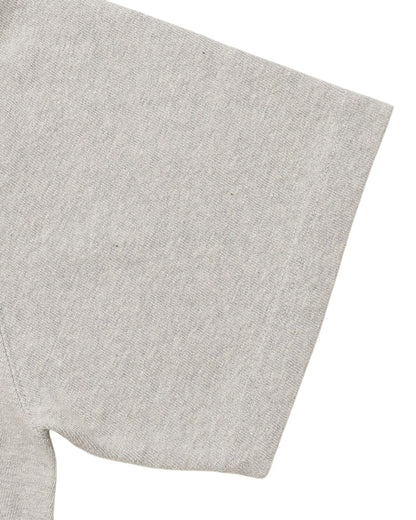 CREWNECK T-SHIRT - ELS RECYCLED COTTON SLUB  - HEATHER GREY
