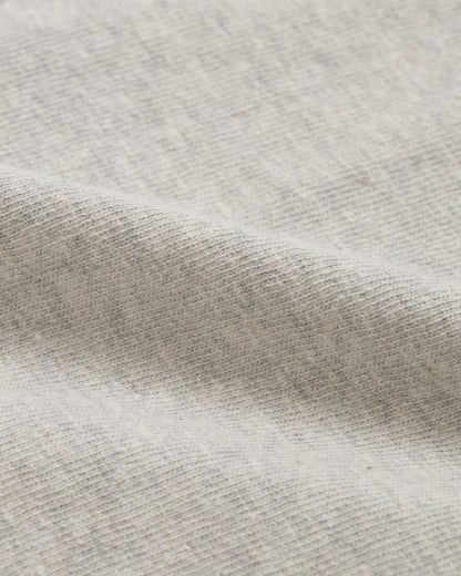 CREWNECK T-SHIRT - ELS RECYCLED COTTON SLUB  - HEATHER GREY