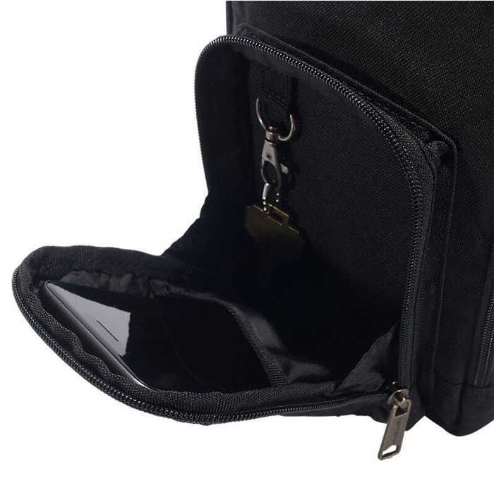 CROSSBODY ZIP BAG - BLACK