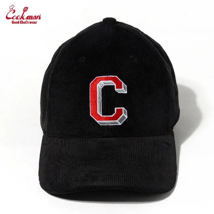 CURVE BRIM CAP CORDUROY - BLACK