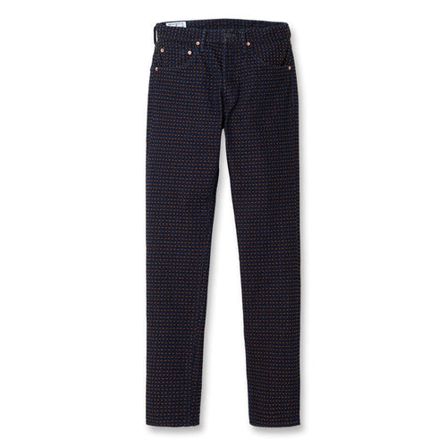 D1897 Persimmon tannin sashiko jeans - INDIGO