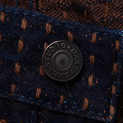 D1897 Persimmon tannin sashiko jeans - INDIGO
