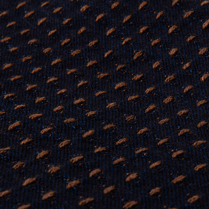 D1897 Persimmon tannin sashiko jeans - INDIGO