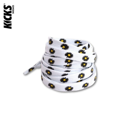 Daisy Print Shoelaces - Kicks Shoelaces