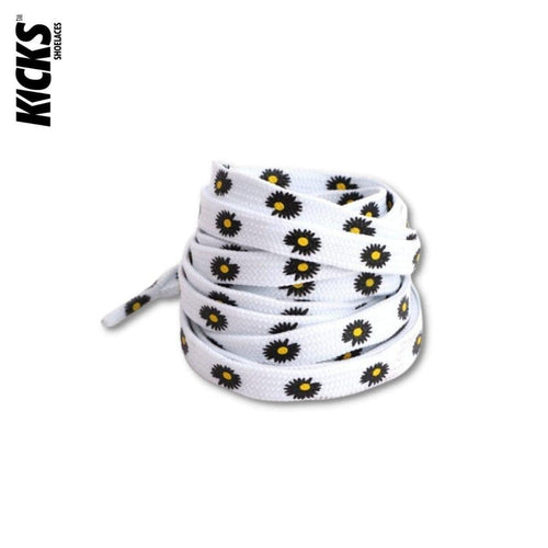 Daisy Print Shoelaces - Kicks Shoelaces