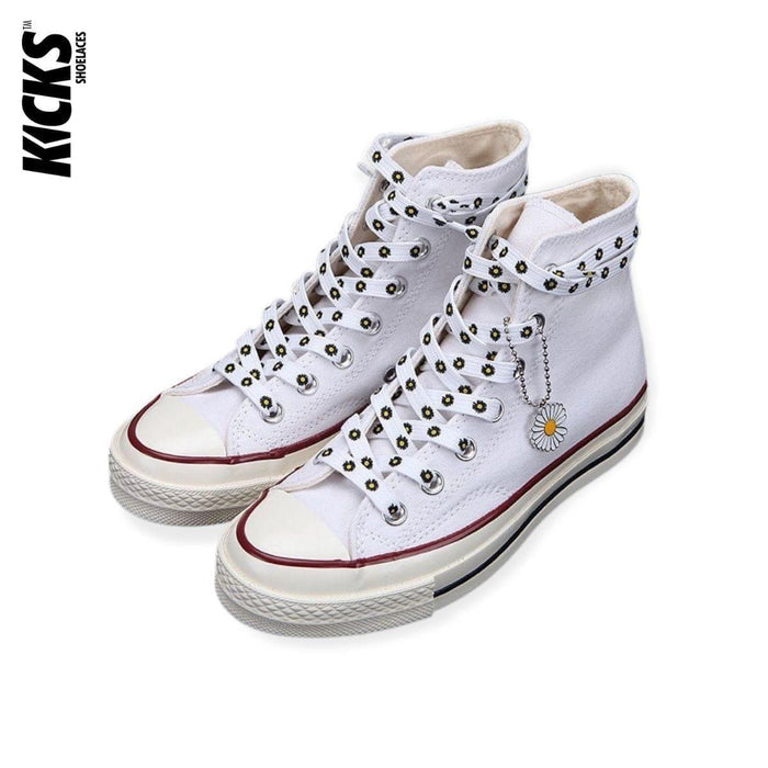 Daisy Print Shoelaces - Kicks Shoelaces