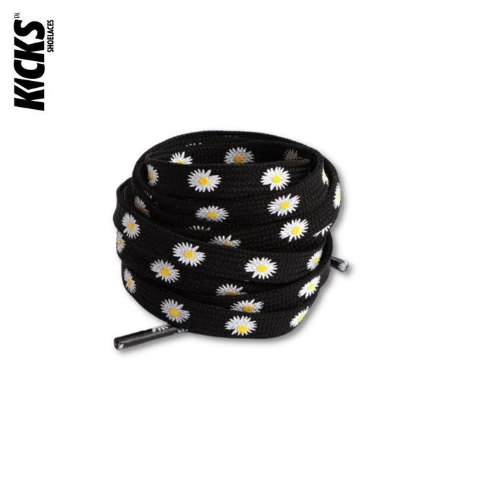 Black / 100 CM / 39 IN / Daisy Laces | 8 mm