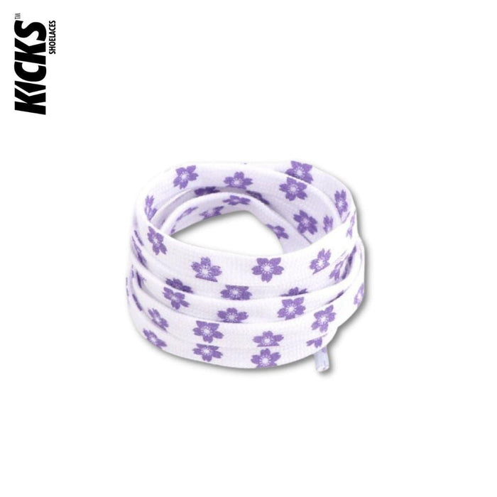 White Purple / 100 CM / 39 IN / Daisy Laces | 8 mm